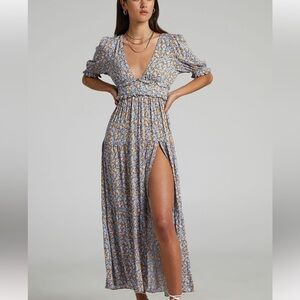 Luisella Puff Sleeve tiered dress NWT